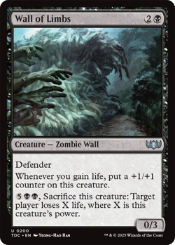 MTG Magic 1x Wall of Limbs (M/NM) Commander Tarkir Dragonstorm - Image 1