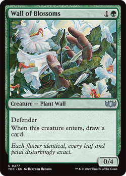 MTG Magic 1x Wall of Blossoms (M/NM) Commander Tarkir Dragonstorm - Image 1