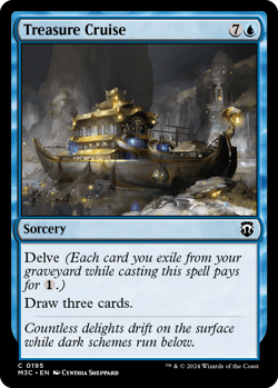Magic MTG 1x Treasure Cruise RIPPLE FOIL (M/NM) Commander Modern Horizon 3 - Image 1