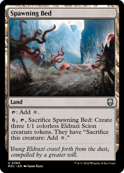 MTG Magic 1x Spawning Bed RIPPLE FOIL (M/NM) Commander Modern Horizon 3 - Image 1