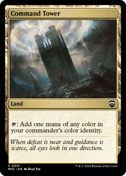 MTG Magic 1x Command Tower RIPPLE FOIL (M/NM) Commander Modern Horizon 3 - Image 1