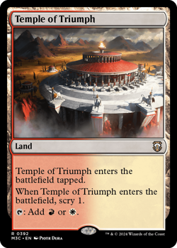 MTG Magic 1x Temple of Triumph RIPPLE FOIL (M/NM) Commander Modern Horizon 3 - Image 1