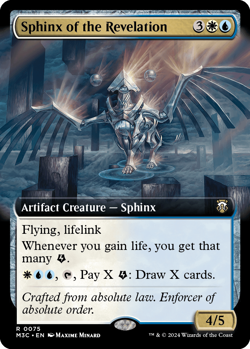 MTG 1x Sphinx of the Revelation EXTENDED RIPPLE FOIL(M/NM) Com. Modern Horizon 3 - Image 1