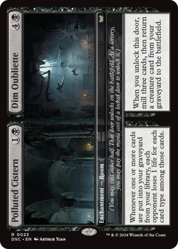 MTG 1x Polluted Cistern/Dim Oubliette (M/NM) Commander Duskmourn House of Horror - Image 1