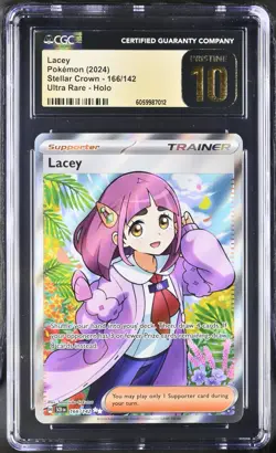 Pokemon Lacey 166/142 Ultra Rare Stellar Crown - CGC 10 PRISTINE - Image 1