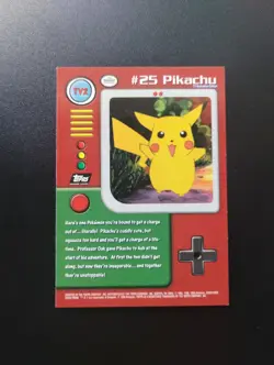 Pikachu #TV2 Topps TV Animation NM Black Logo Vintage Pokemon Card - Image 3