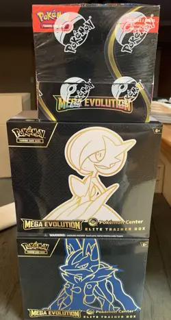 Mega Evolution Enhanced Booster Box, 2 Pokemon Center Elite Trainer Box Bundle - Image 1