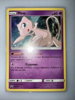 Mew Holographic Promo Pokemon Sun Moon SM215 Sm Holo Rare ( Near Mint) - Image 1