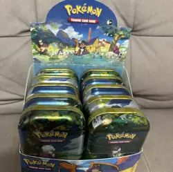 Pokemon Crown Zenith Mini Tin Display Box contains 10 SEALED Tins & Open Display - Image 2