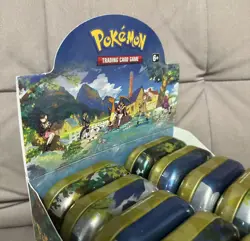 Pokemon Crown Zenith Mini Tin Display Box contains 10 SEALED Tins & Open Display - Image 3
