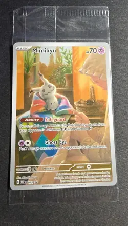 Sealed Pokemon Mimikyu SVP 075 Paldean Fates Full Art Holo Black Star Promo - Image 1