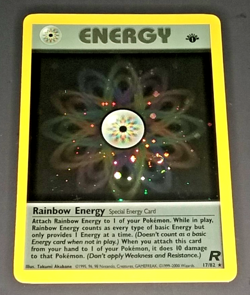 1ST EDITION - RAINBOW ENERGY #17/82 - POKEMON TEAM ROCKET - HOLO RARE (EX/NM) - Image 4