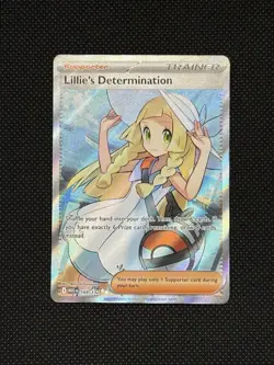 Pokemon TCG LILLIE’S DETERMINATION 169/132 Mega Evolution Full Art Ultra Rare - Image 1