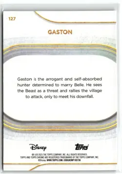 2025 Topps Chrome Disney Beauty & The Beast Mini Diamond Gaston #127 - Image 2