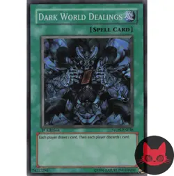 Yugioh Dark World Dealings STON-EN038 Super Rare 1st Edition LP - Image 1