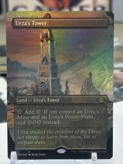 MTG English Borderless Urza's Tower NM Foil Double Masters FOIL - Image 1