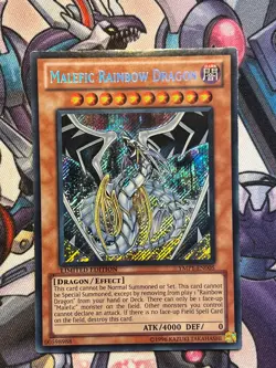 Malefic Rainbow Dragon YMP1-EN005 LIMITED Edition SECRET RARE YuGiOh Card - Image 1