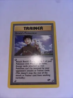 Brock’s Protection 101/132 Gym Challenge Pokemon Card Trainer Vintage Rare Card - Image 1