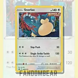 2021 (LP) Snorlax Cosmos Holo Black Star PROMO SWSH119 Pokemon Card TCG - Image 1