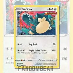 2021 (LP) Snorlax Cosmos Holo Black Star PROMO SWSH119 Pokemon Card TCG - Image 2