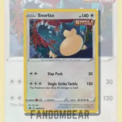 2021 (LP) Snorlax Cosmos Holo Black Star PROMO SWSH119 Pokemon Card TCG - Image 3