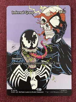 Infernal Grasp FULL ART NM/M MTG Spiderman Magic Card Venom - Image 1
