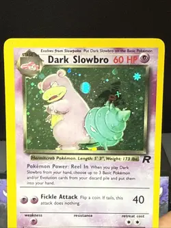 Pokemon Card Dark Slowbro 12/82 Holo Rare Team Rocket Set WOTC Played - Image 2