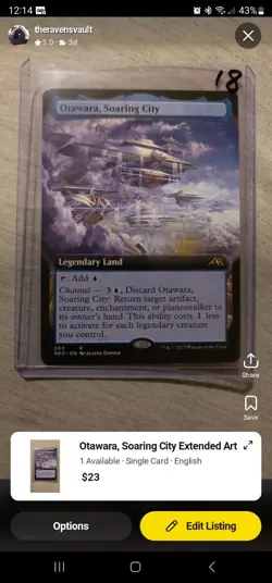 Otawara, Soaring City (Extended Art) Kamigawa: Neon Dynasty Magic: The Gathering - Image 1