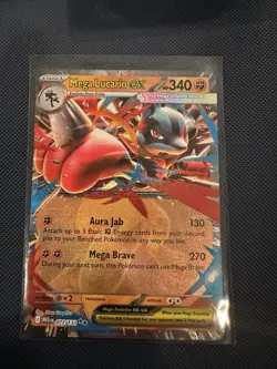 Pokemon TCG Mega Evolution Mega Lucario ex 077/132 English NM - Image 1