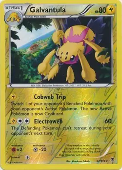 Pokemon XY Phantom Forces Galvantula Rare Reverse Holo 27/119 - Image 1