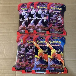 Pokemon Destined Rivals -Sleeved Packs - Factory Sealed In Hand Lot Of 8 - Image 1