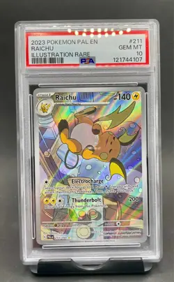 PSA 10 Raichu #211 Illustration Rare IR 2023 Pokemon S&V Paldea Evolved GEM MINT - Image 1
