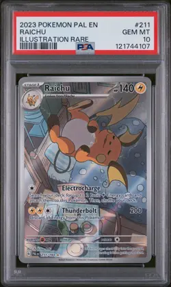 PSA 10 Raichu #211 Illustration Rare IR 2023 Pokemon S&V Paldea Evolved GEM MINT - Image 3