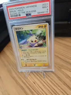 2003 PSA 9 Pokemon Minun Holo Rulers of the Heavens 027/054 Japanese - Image 3