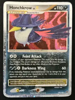 Honchkrow Lv.X 132/132 D&P Secret Wonders Holo Rare Pokemon TCG 2007 HP/DMG - Image 1