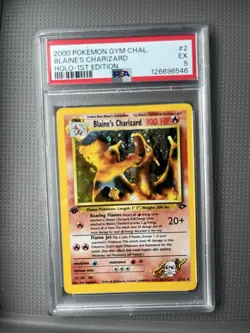 Pokemon TCG Blaine's Charizard Gym Challenge 2 Holo Unlimited Rare - Image 1