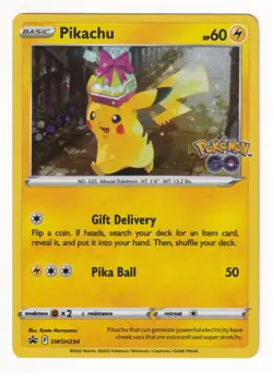 Pokemon TCG Pikachu Sword & Shield Swsh234 Holo Promo LP - Image 1