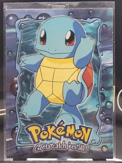 Pokemon TOPPS The Movie Animation Non Holo Squirtle E7 of 12 Black Label - Image 3