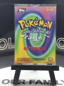 Pokemon TOPPS The Movie Animation Non Holo Squirtle E7 of 12 Black Label - Image 5