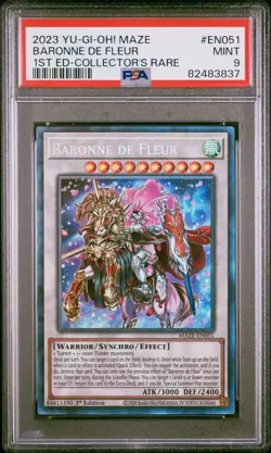 Yugioh - Baronne de Fleur MAZE-EN051 1st Edition Collector's Rare PSA 9 MINT - Image 3