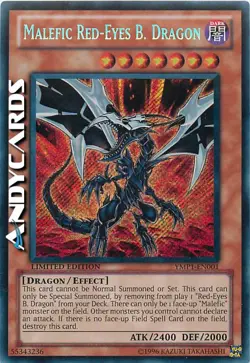 MALEFIC RED-EYES B. DRAGON • Segreta • YMP1 EN001 • Lim • YUGIOH! • ANDYCARDS - Image 1