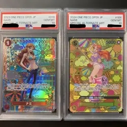 PSA10 Nami OP01-016 OP08-106 Special Art One Piece Card Game Japanese Gem Mint - Image 1