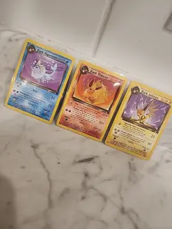 Pokemon Card Dark Vaporeon, Flareon, Jolteon - Team Rocket Set - Image 1