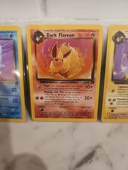 Pokemon Card Dark Vaporeon, Flareon, Jolteon - Team Rocket Set - Image 3