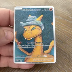 Dragonfly Charizard Pokemon Van Gogh Pikachu Card Card Handmade Art - Image 1