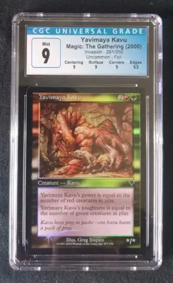 Mtg Yavimaya Kavu (CGC) 9 Invasion Foil [2000] - Image 1