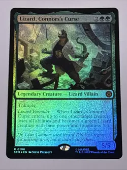 MTG Universes Beyond: Spider-man Lizard, Connor's Curse Foil 0106 NM Rare - Image 1