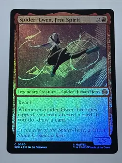 MTG Universes Beyond: Spider-man Spider-Gwen, Free Spirit Foil 0090 NM - Image 1