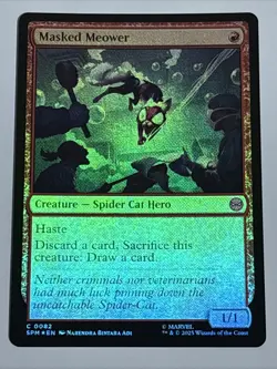 MTG Universes Beyond: Spider-man Masked Meower Foil 0082 NM - Image 1