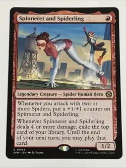 MTG Universes Beyond: Spider-man Spinneret and Spiderling 0094 NM Rare - Image 1